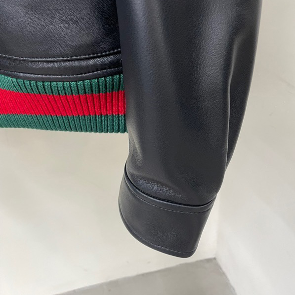 Gucci Leather Jacket - FashionPlug