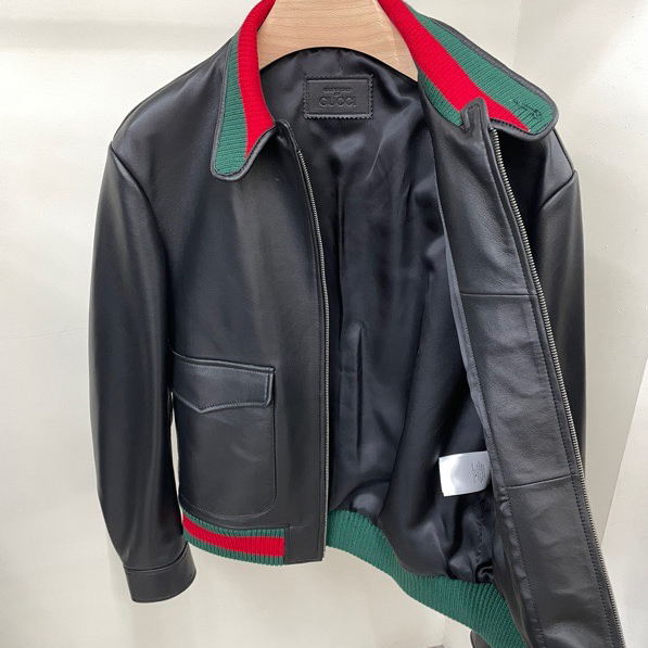 Gucci Leather Jacket - FashionPlug