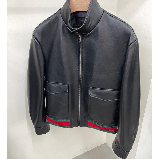 Gucci Leather Jacket - FashionPlug