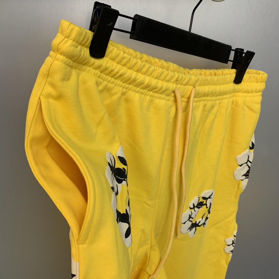 Denim Tears Cactus Tears Wreath Sweatpants Yellow - FashionPlug