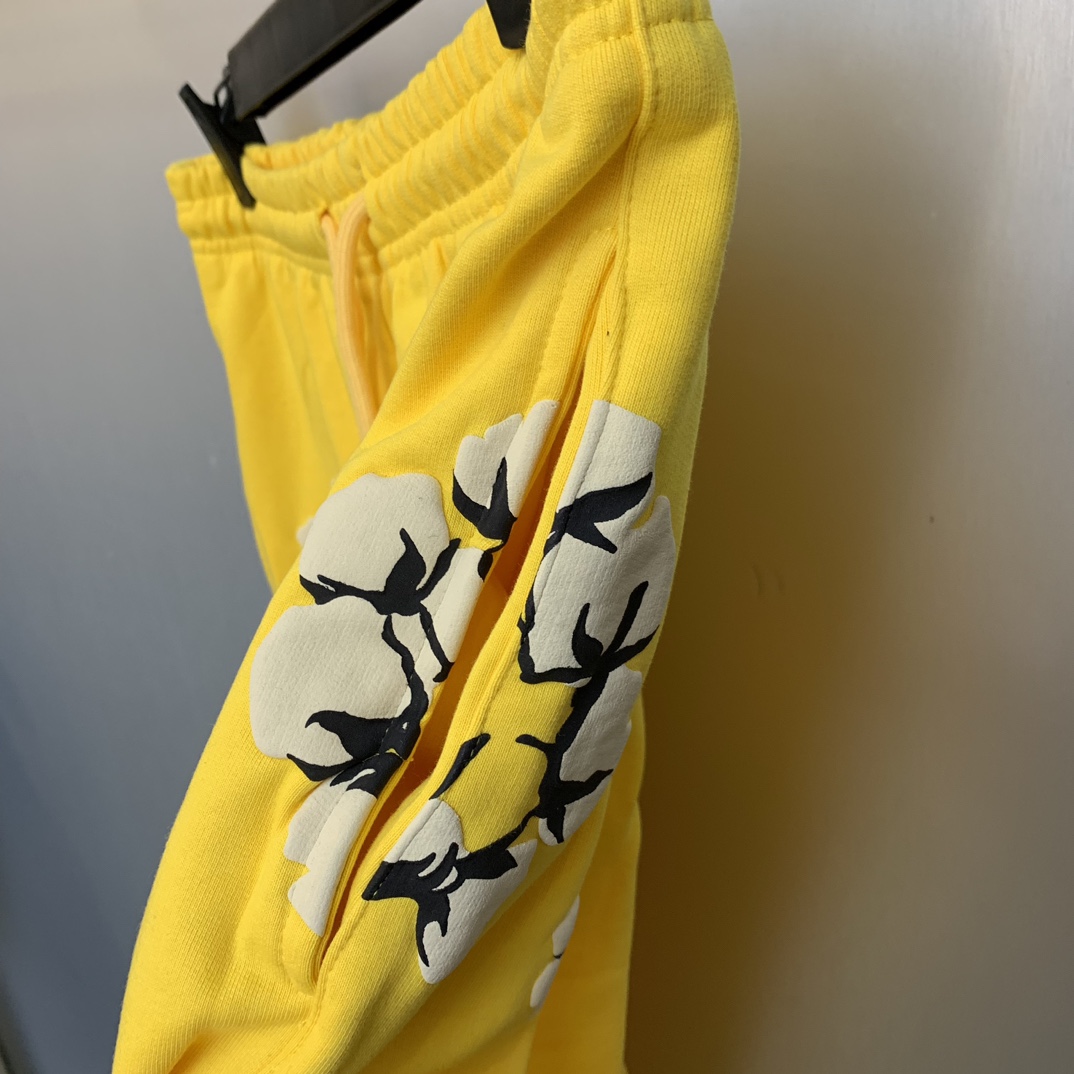 Denim Tears Cactus Tears Wreath Sweatpants Yellow - FashionPlug