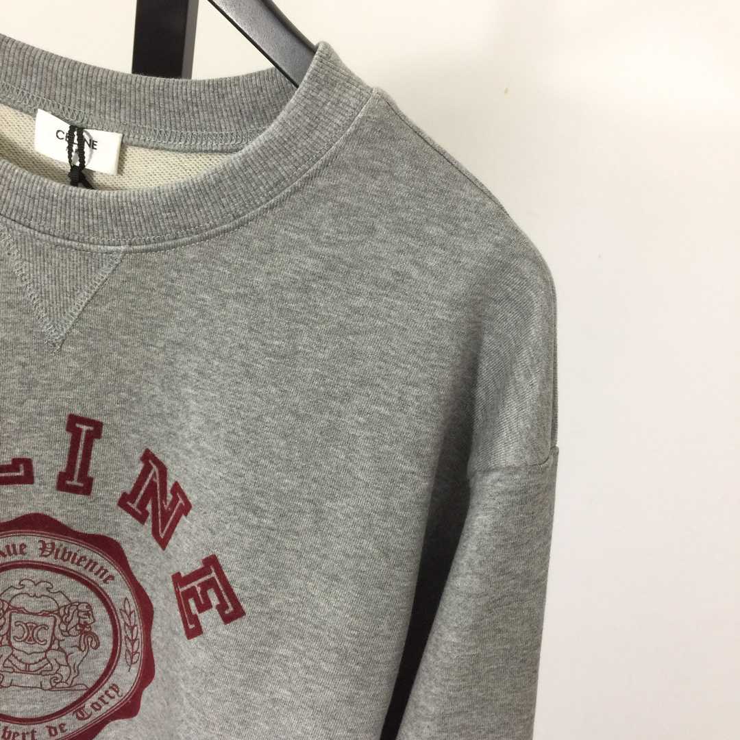 Celine Blason Loose Sweatshirt In Cotton Fleece - FashionPlug
