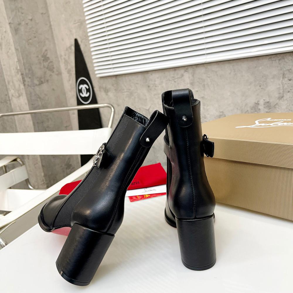Christian Louboutin CL Chelsea Leather booty - FashionPlug