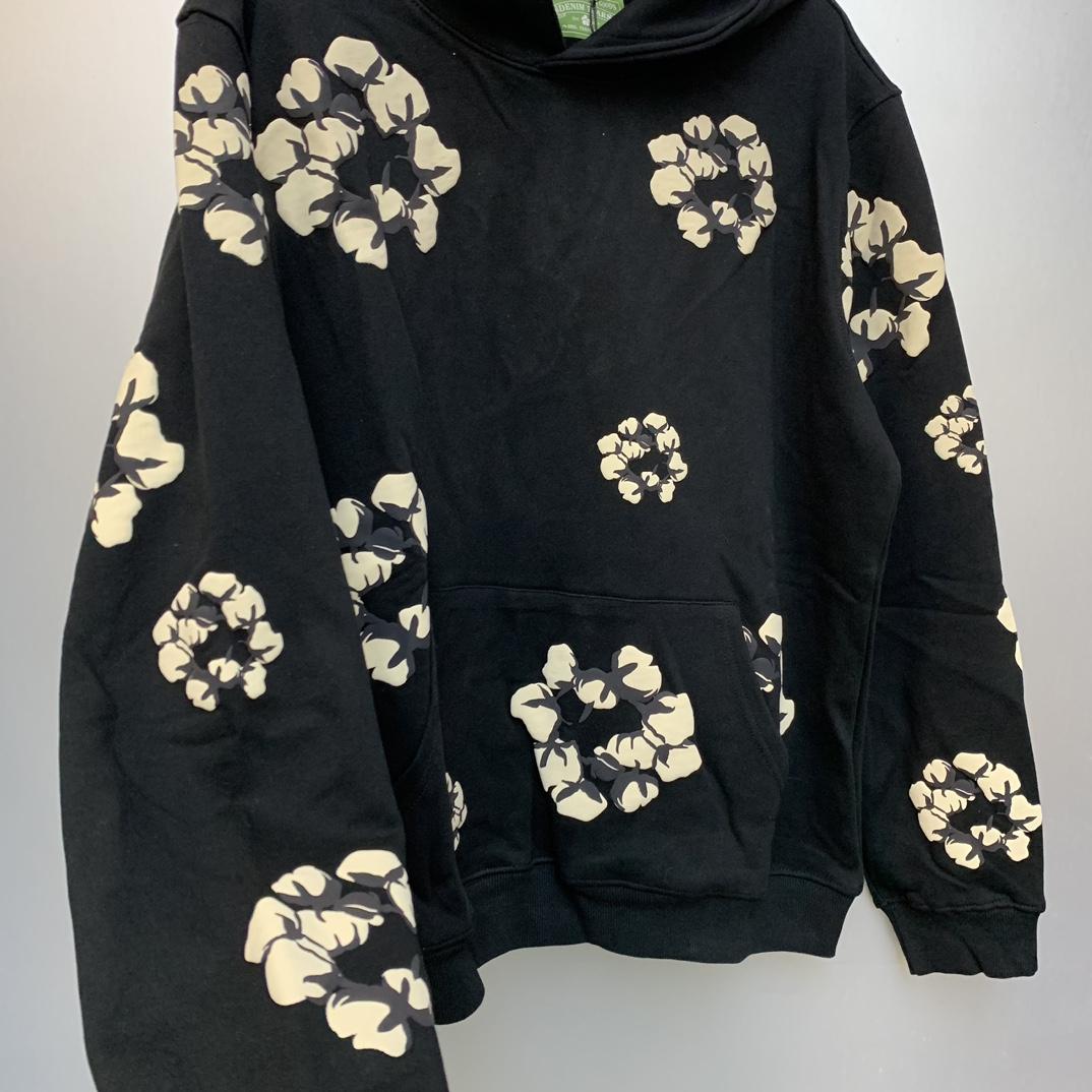 Denim Tears Cactus Tears Wreath Hoodie Black - FashionPlug