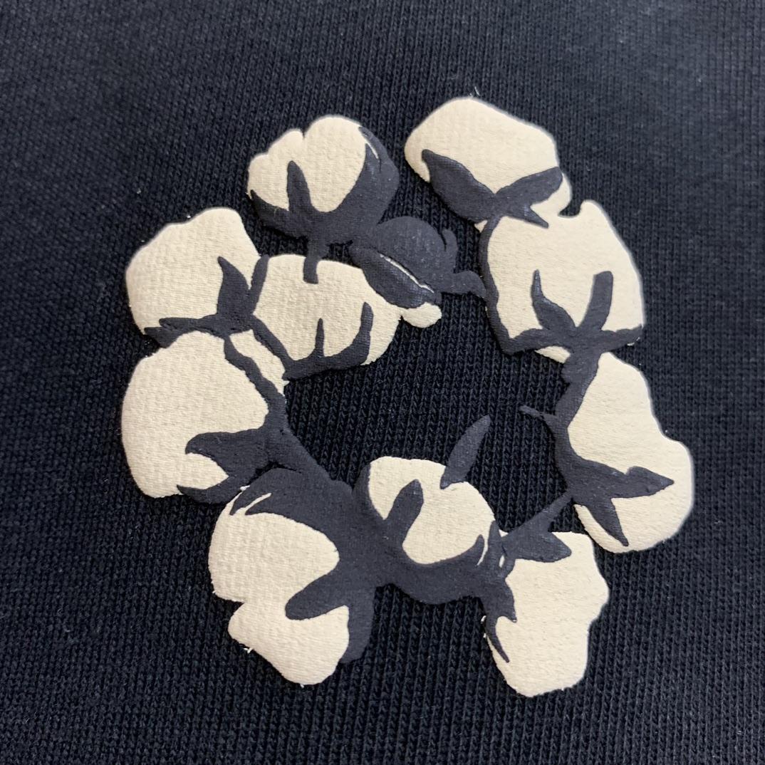 Denim Tears Cactus Tears Wreath Hoodie Black - FashionPlug