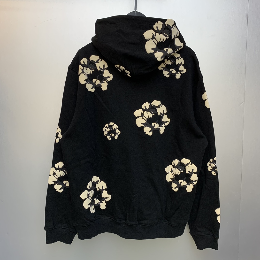 Denim Tears Cactus Tears Wreath Hoodie Black - FashionPlug