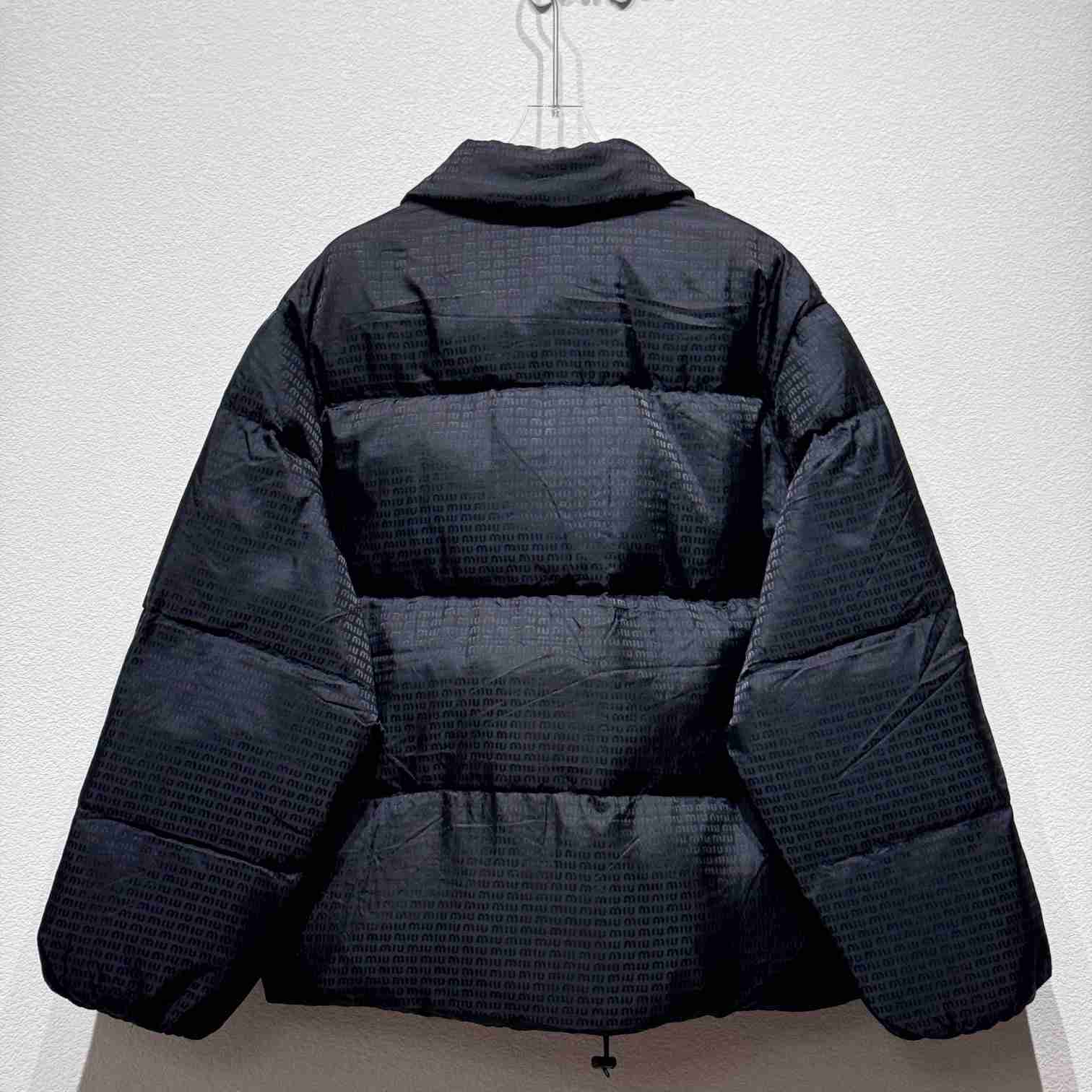 Miu Miu logo-appliqué puffer jacket  - FashionPlug