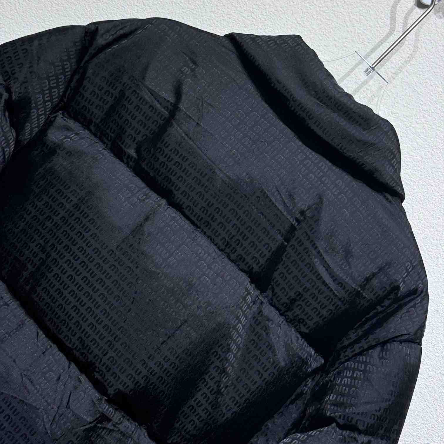 Miu Miu logo-appliqué puffer jacket  - FashionPlug