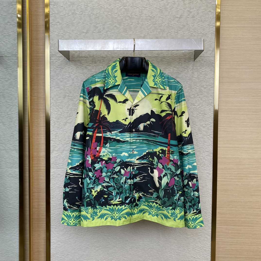 Louis Vuitton Long-Sleeved Cotton Shirt   - FashionPlug