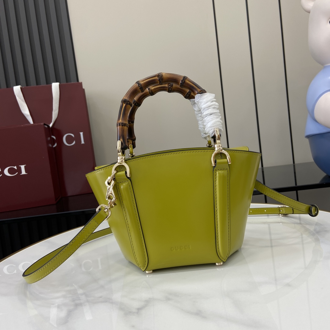 Gucci Mini Bamboo Top Handle Tote Bag - FashionPlug