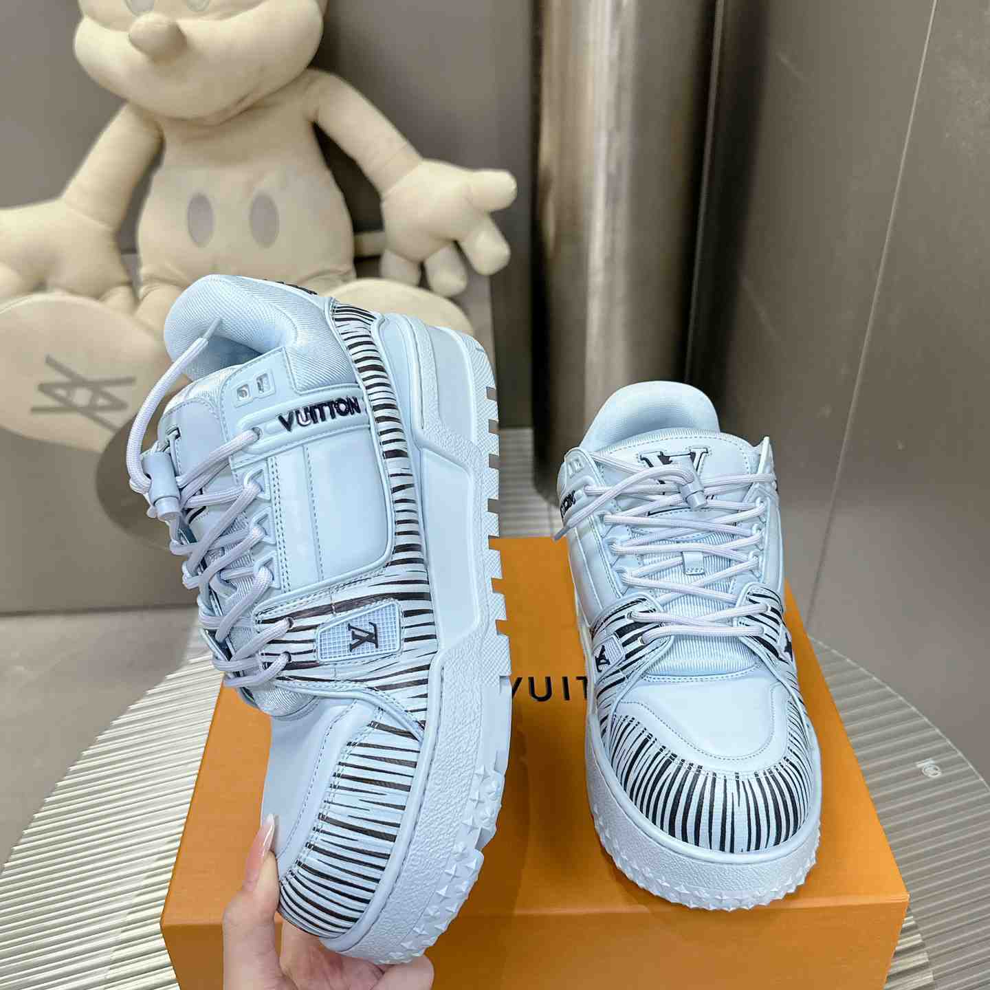 Louis Vuitton LV x Park Seo-Bo LV Trainer Maxi Sneaker   1AD9VE - FashionPlug