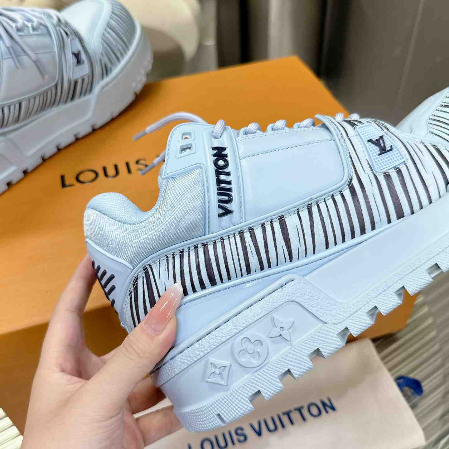 Louis Vuitton LV x Park Seo-Bo LV Trainer Maxi Sneaker   1AD9VE - FashionPlug