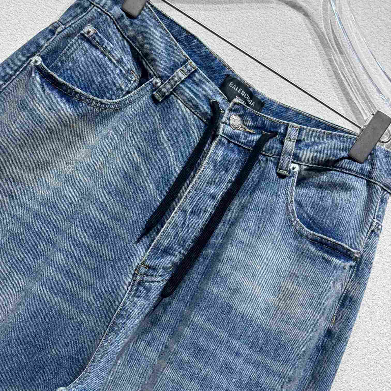Balenciaga Twisted Wide-leg Jeans  - FashionPlug