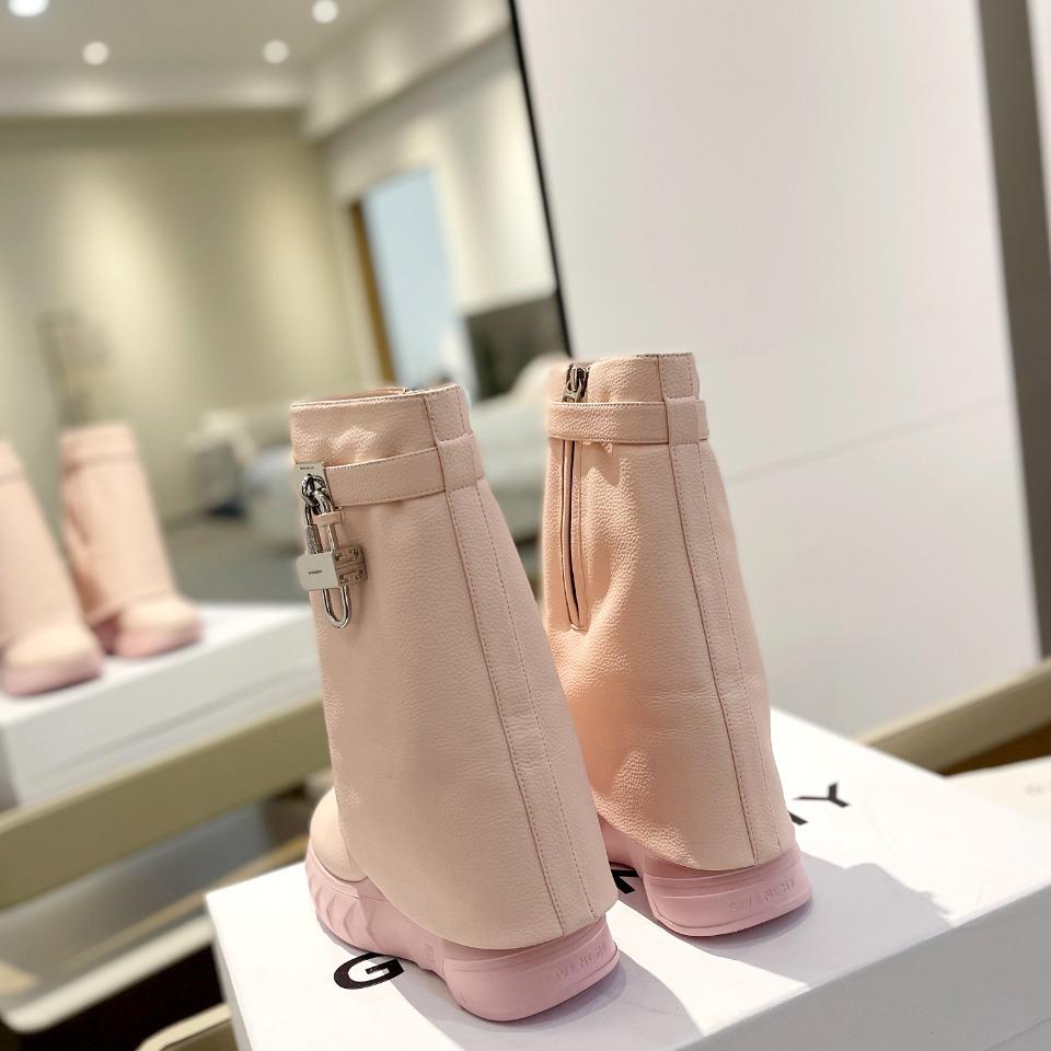 Givenchy Shark Lock Biker Ankle Boots - FashionPlug