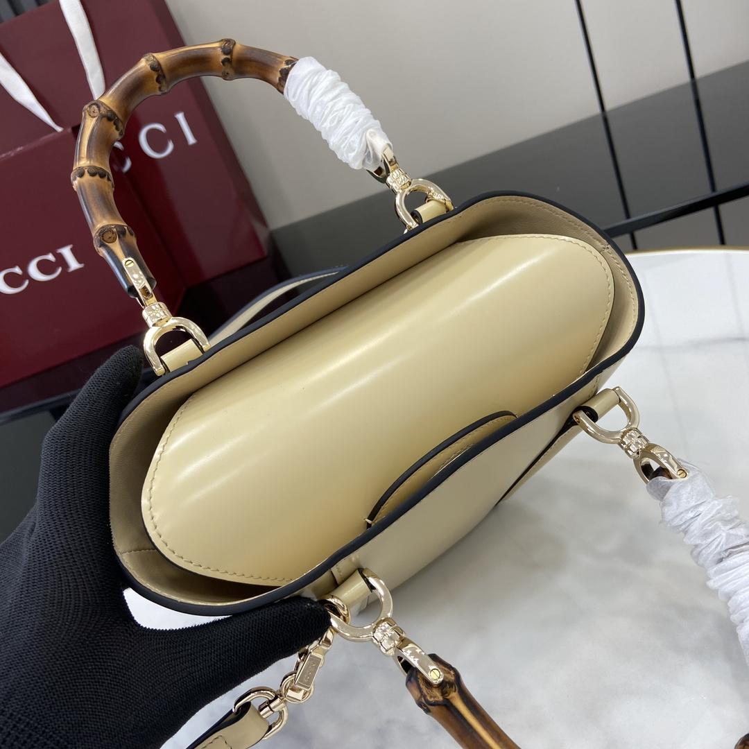 Gucci Mini Bamboo Top Handle Tote Bag - FashionPlug