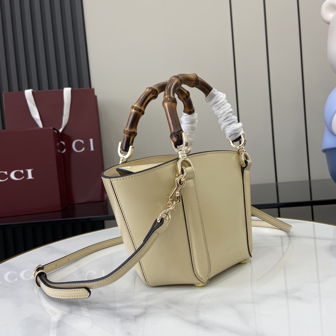 Gucci Mini Bamboo Top Handle Tote Bag - FashionPlug