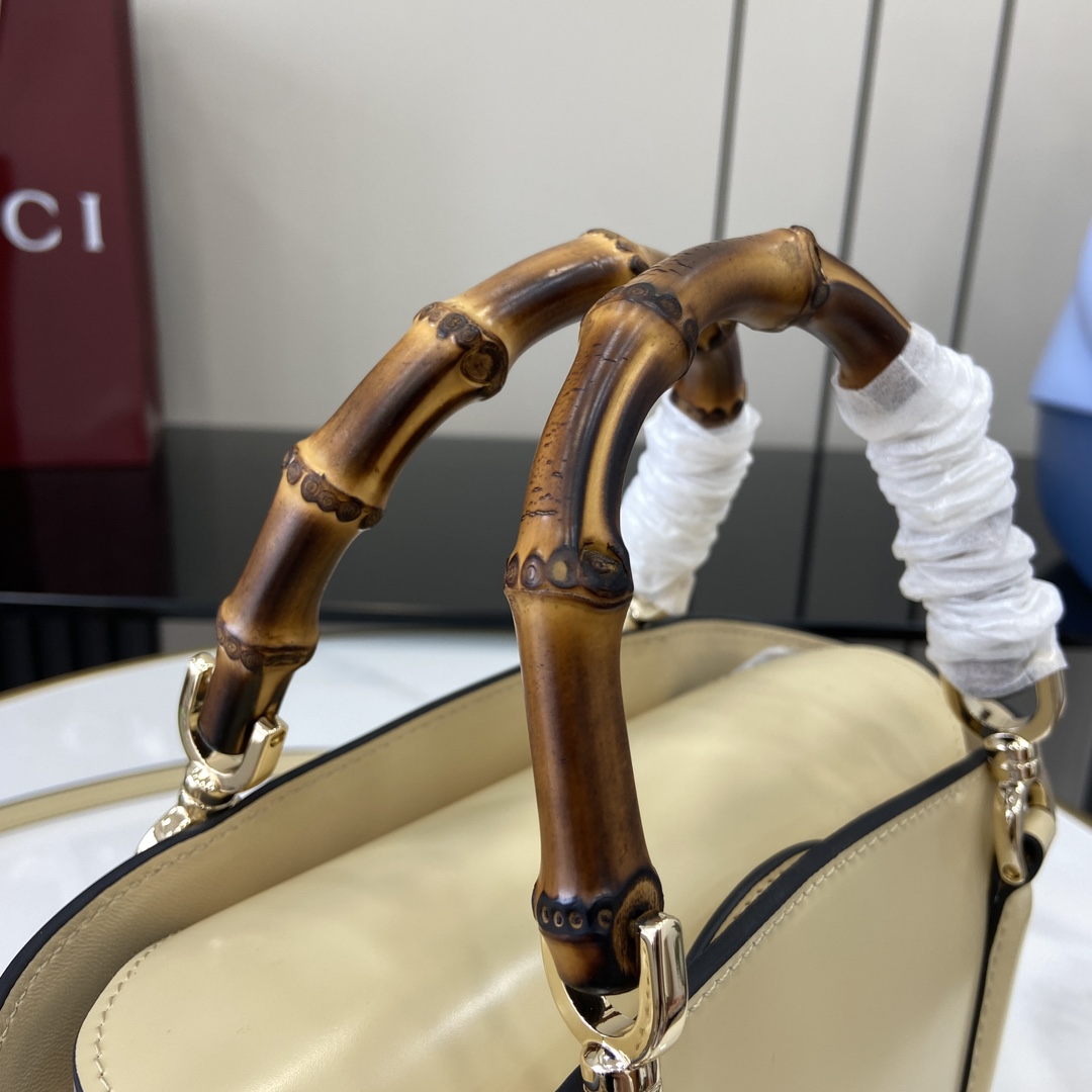 Gucci Mini Bamboo Top Handle Tote Bag - FashionPlug
