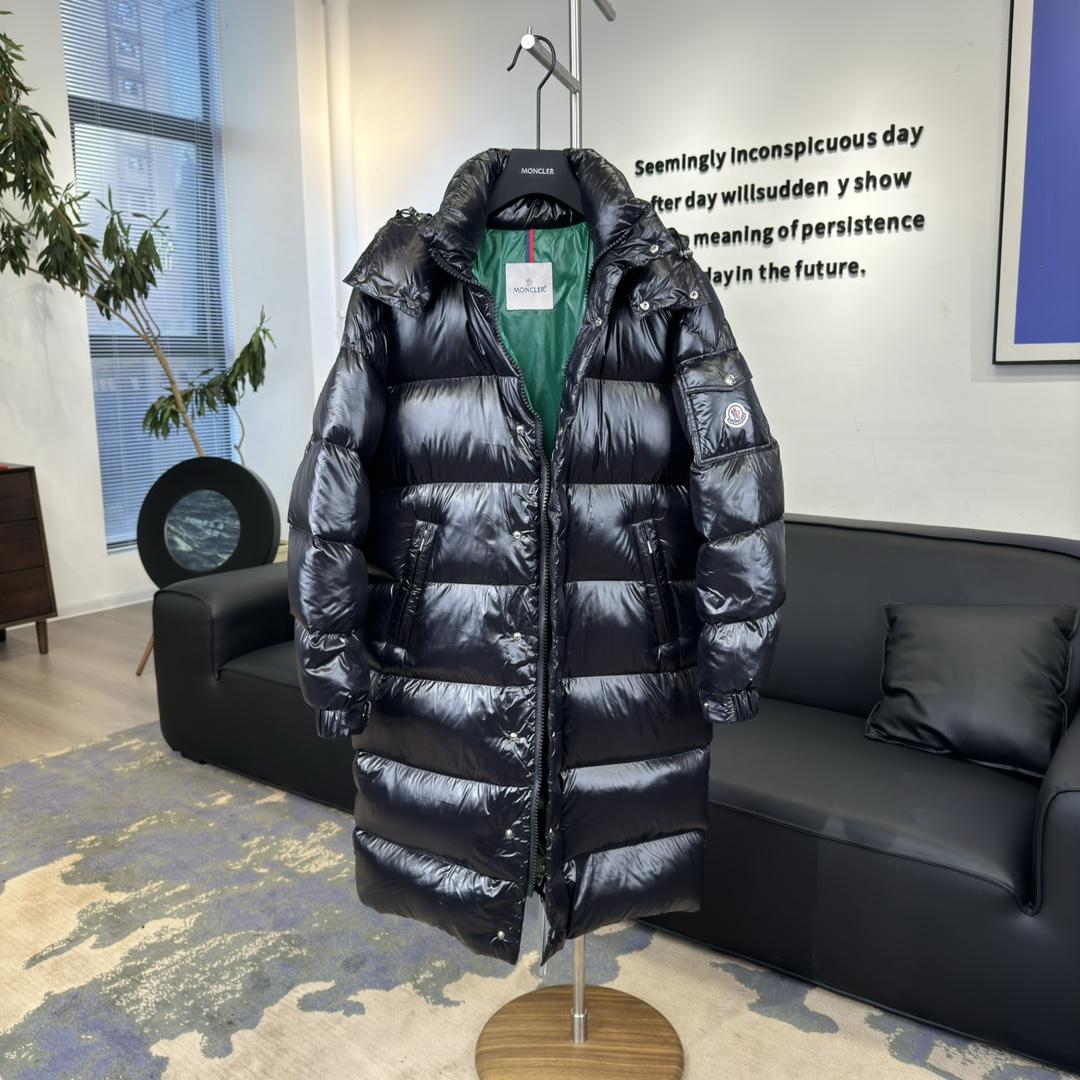 Moncler Maya Hanovcrtan Long Down Jacket - FashionPlug