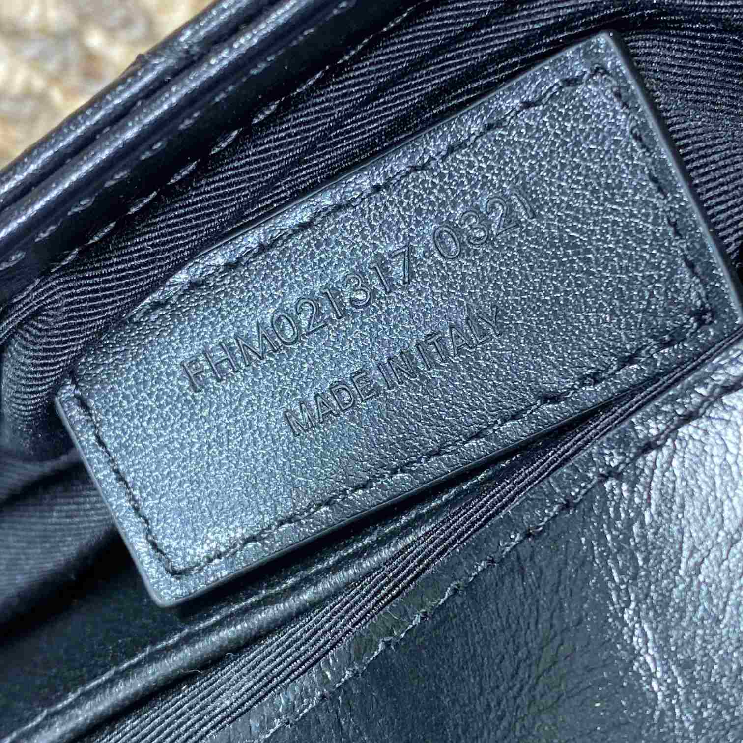 Saint Laurent College Mini Chain Bag In Shiny Crackled Leather - FashionPlug
