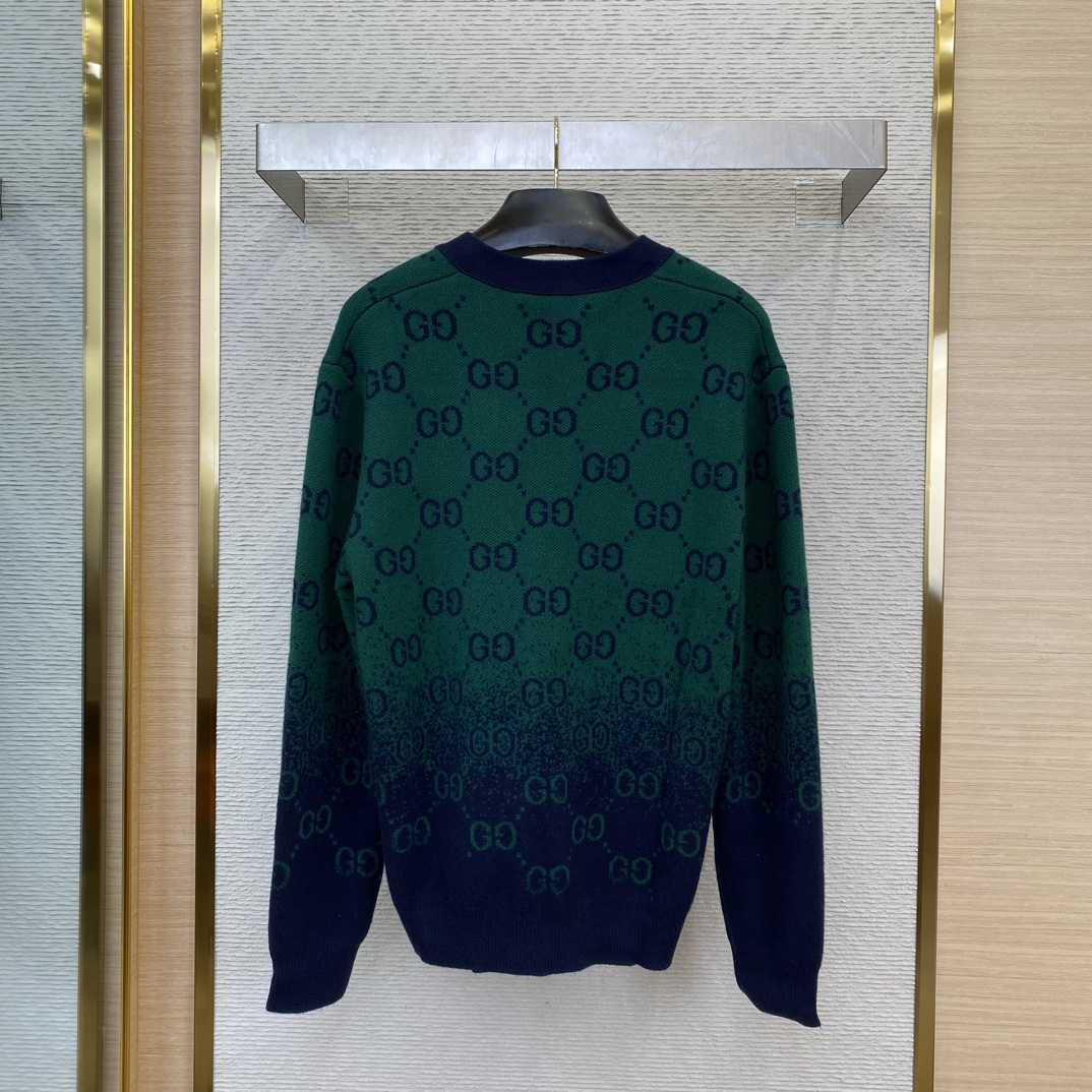 Gucci GG Degradé Wool Jacquard Cardigan  - FashionPlug