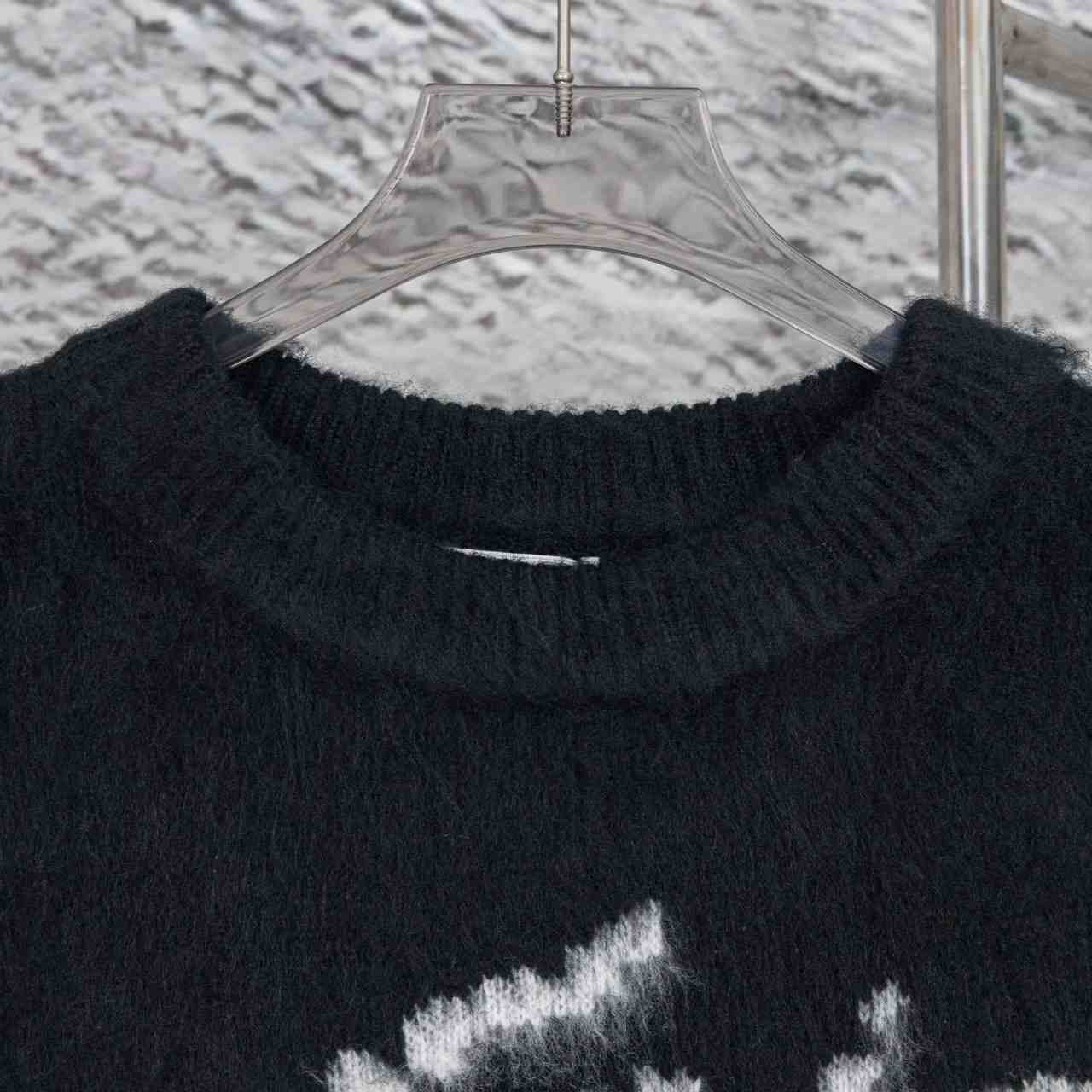 Saint Laurent Logo-Intarsia Mohair-Blend Sweater - FashionPlug
