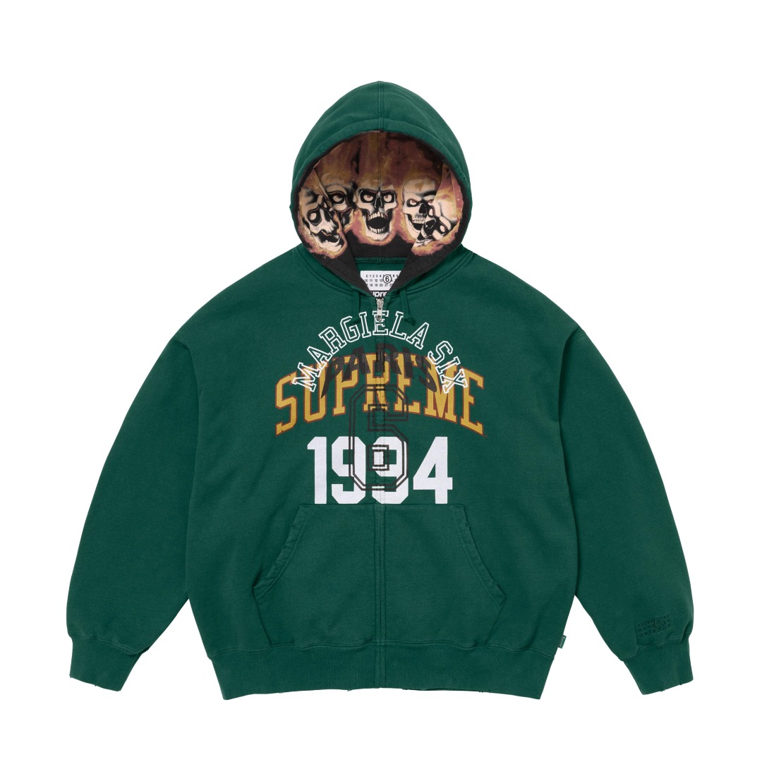 Supreme MM6 Maison Margiela Zip Up Hooded Sweatshirt  - FashionPlug
