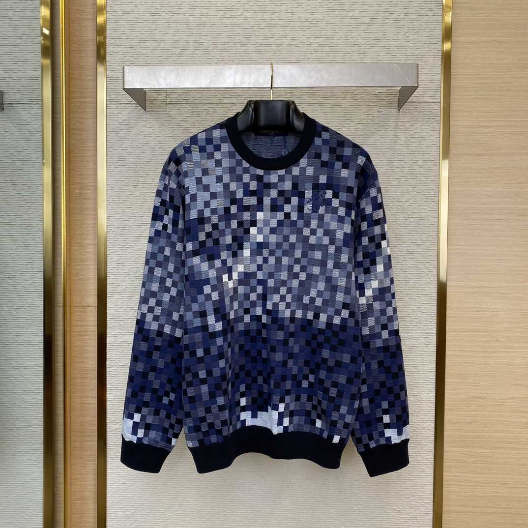 Louis Vuitton LV Vers Damoflage Jacquard Pullover   1AGHTQ - FashionPlug