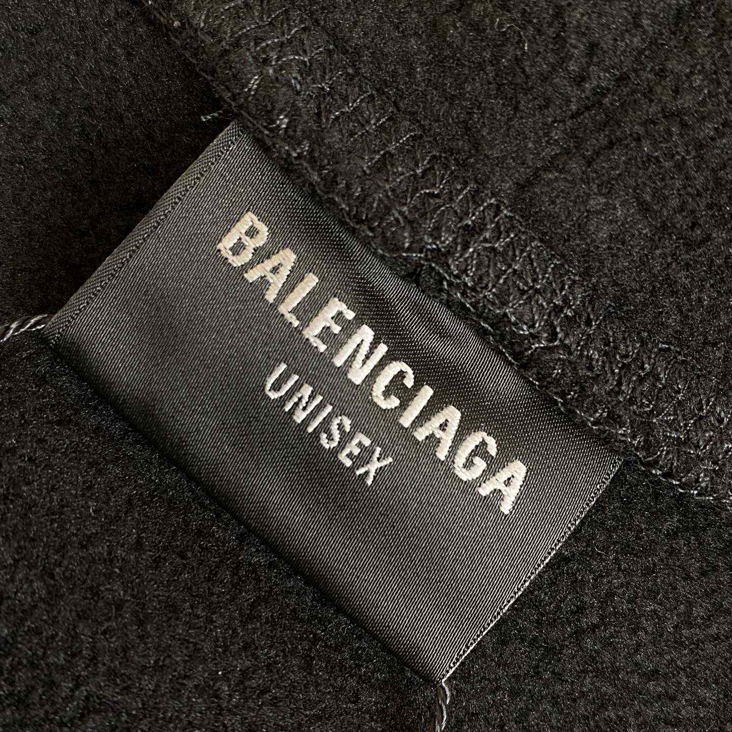 Balenciaga Paris Moon Crinkled Hoodie Large Fit In Black - FashionPlug