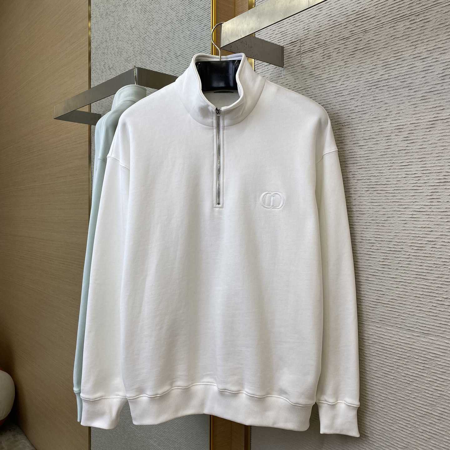 Dior CD Icon Half-Zip Sweatshirt   - FashionPlug