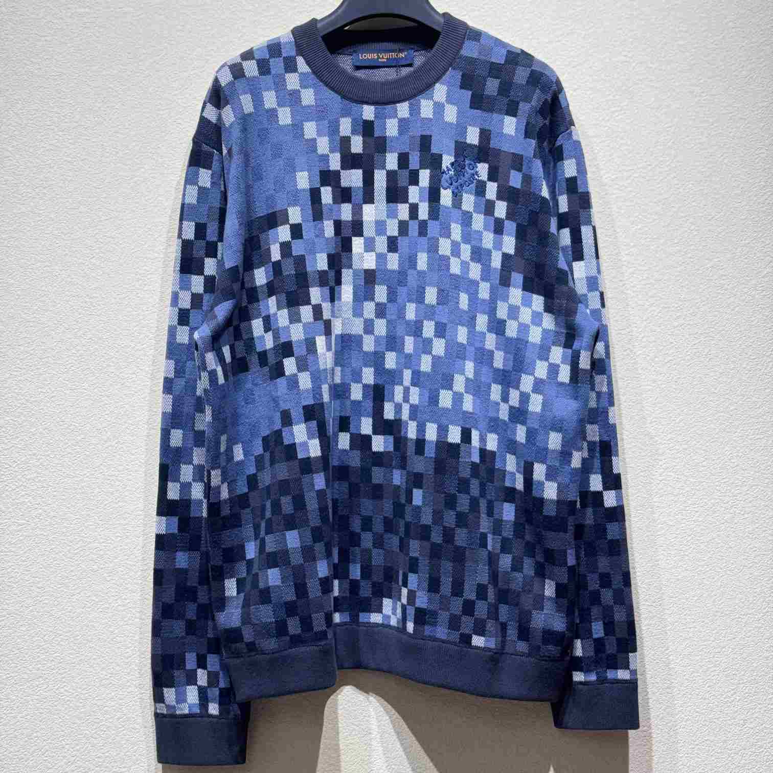 Louis Vuitton LV Vers Damoflage Jacquard Pullover   1AGHTQ - FashionPlug