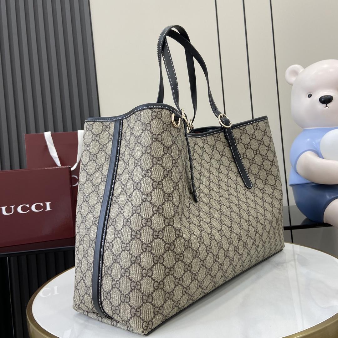 Gucci GG Emblem Large Tote Bag - FashionPlug