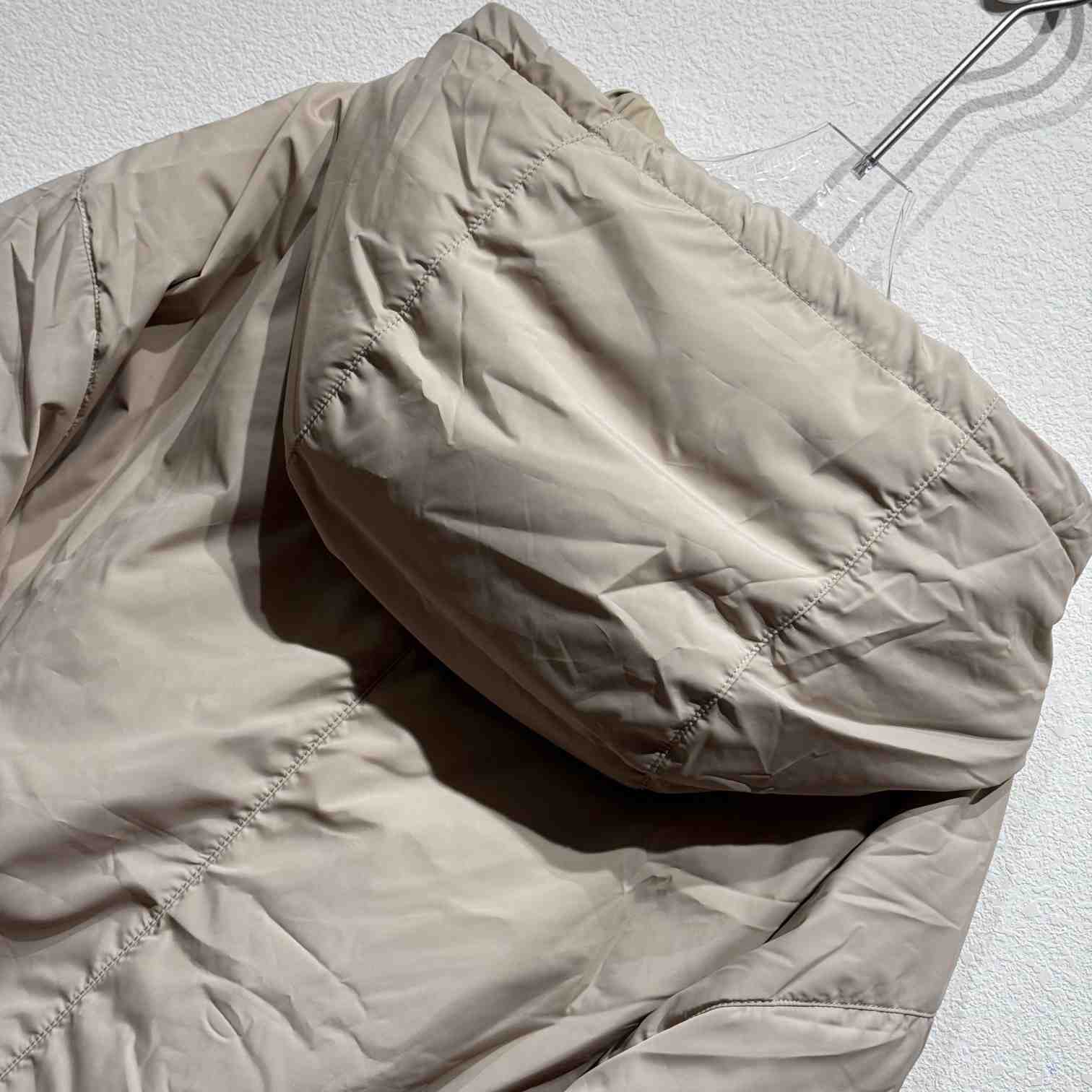 Miu Miu Drawstring Hooded Down Jacket - FashionPlug