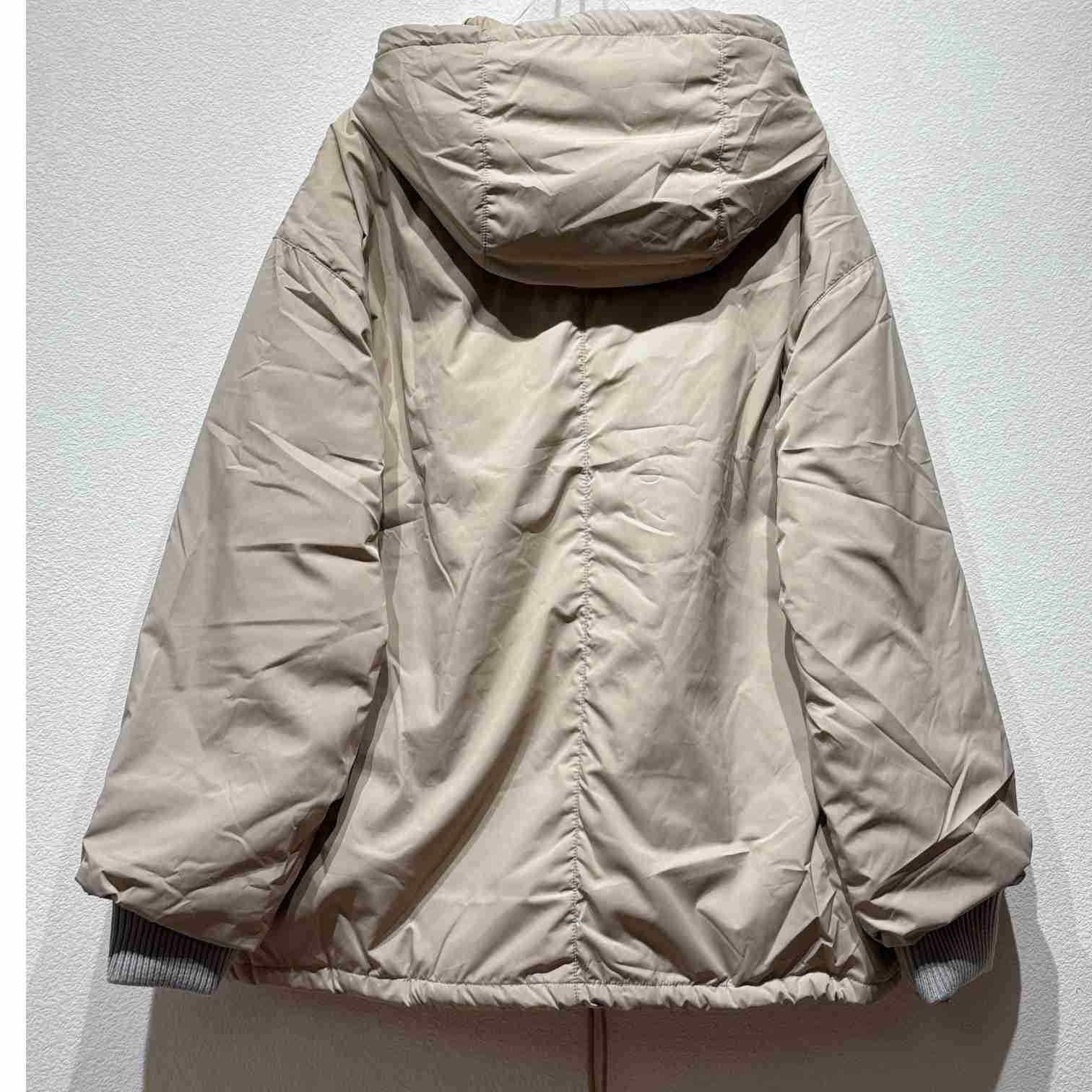 Miu Miu Drawstring Hooded Down Jacket - FashionPlug