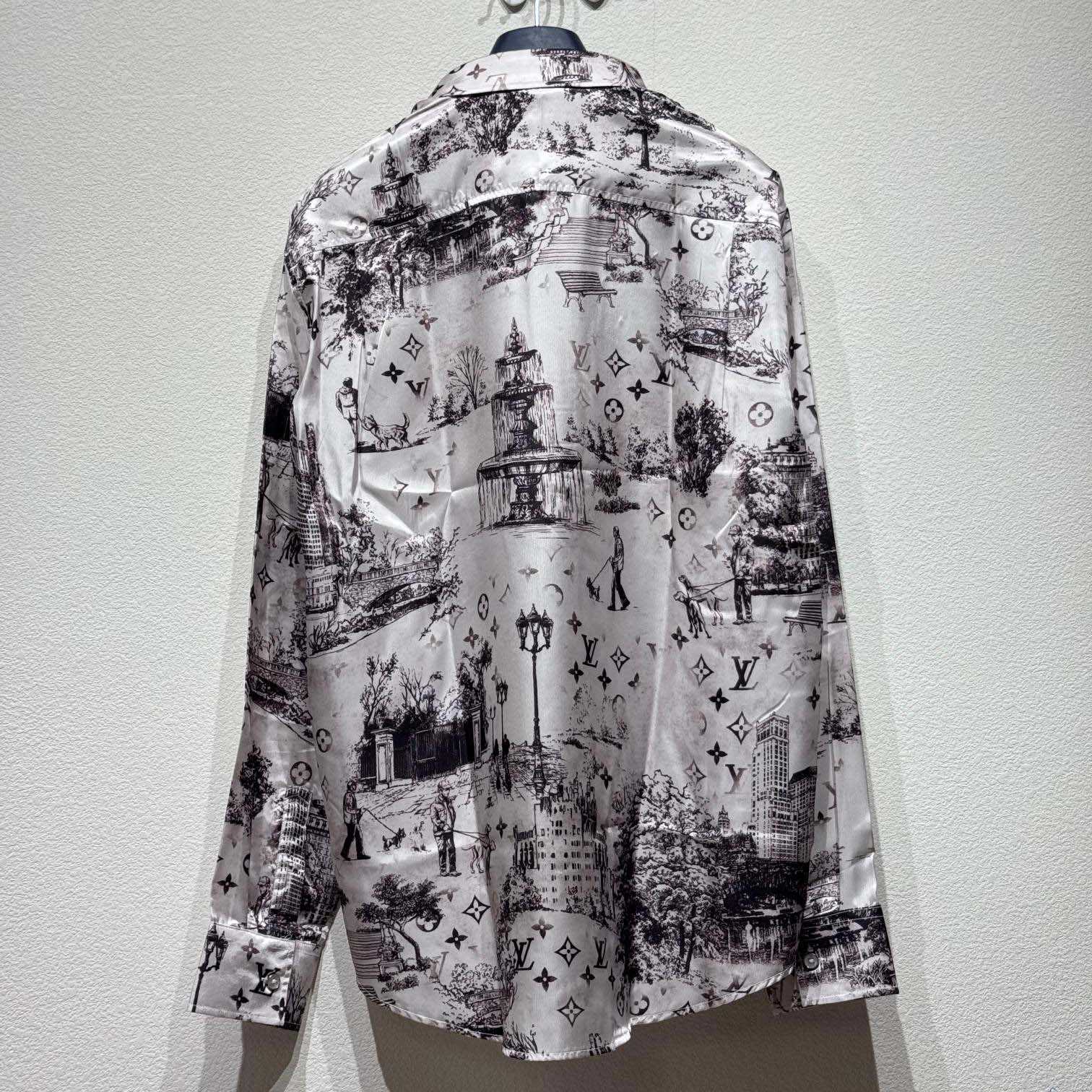 Louis Vuitton Long-Sleeved Silk Shirt   - FashionPlug