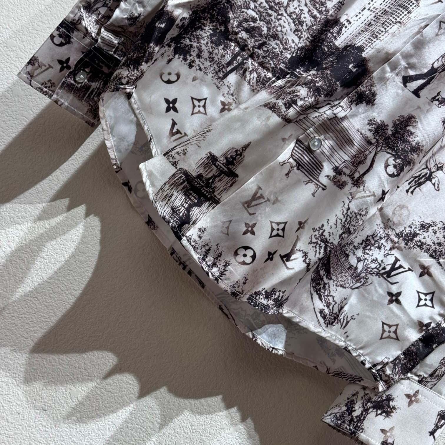 Louis Vuitton Long-Sleeved Silk Shirt   - FashionPlug