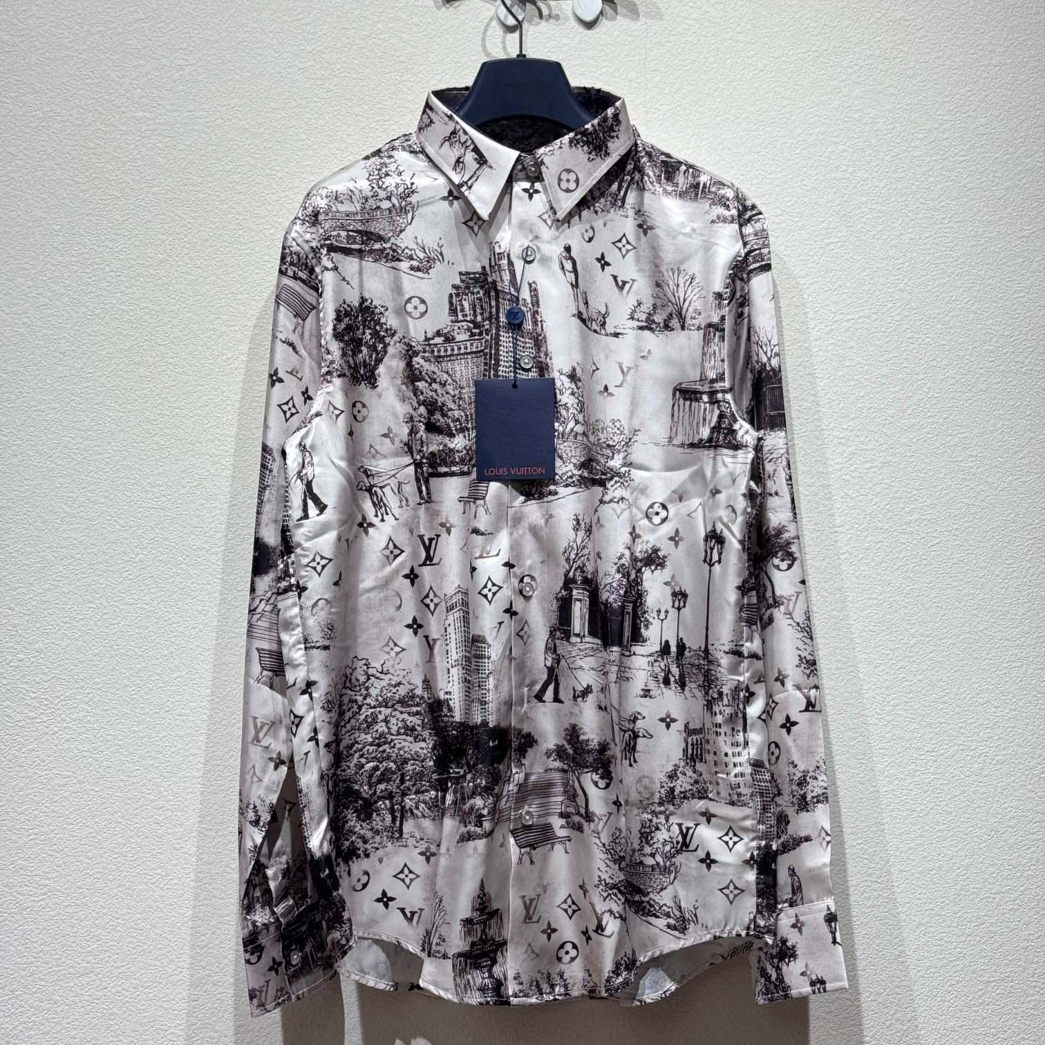 Louis Vuitton Long-Sleeved Silk Shirt   - FashionPlug