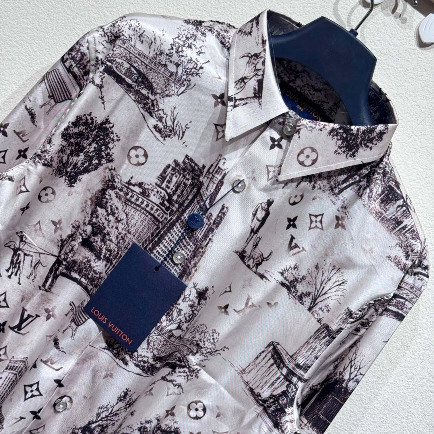Louis Vuitton Long-Sleeved Silk Shirt   - FashionPlug