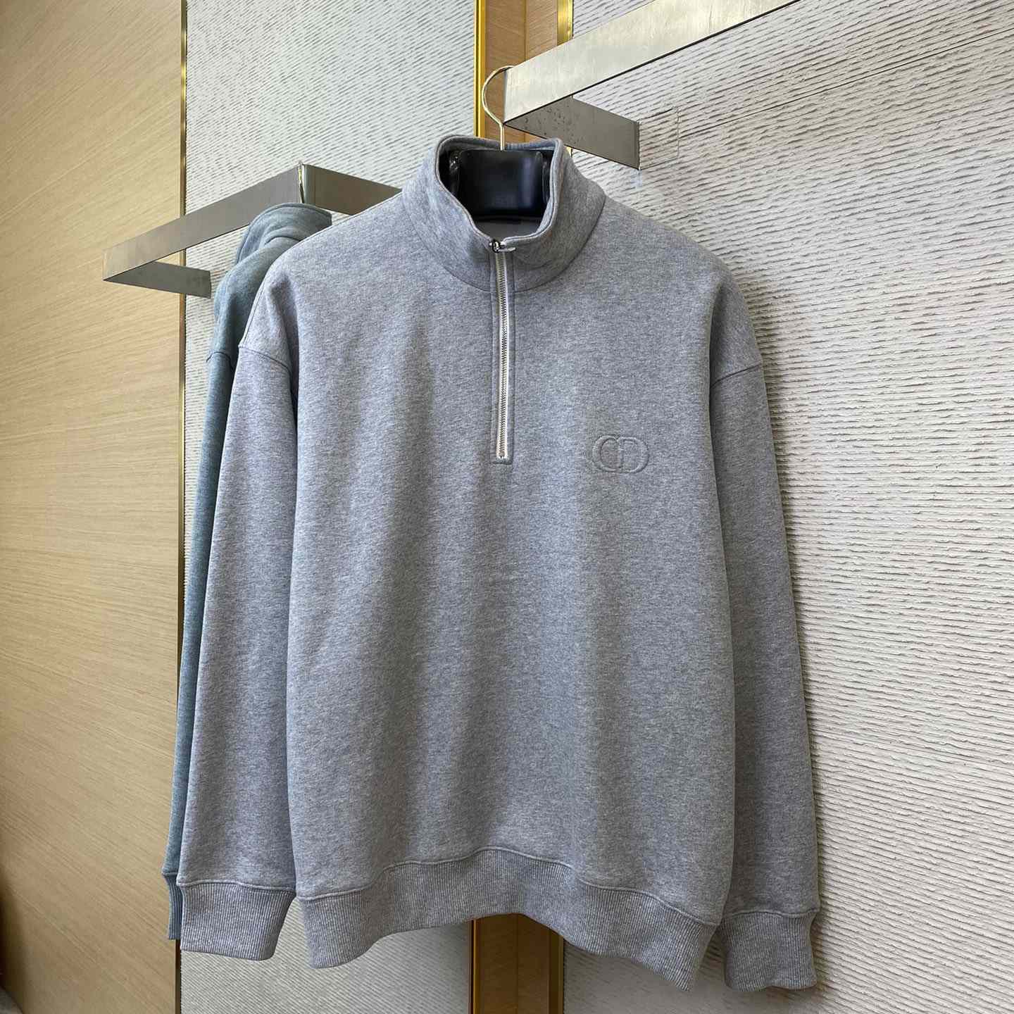 Dior CD Icon Half-Zip Sweatshirt   - FashionPlug