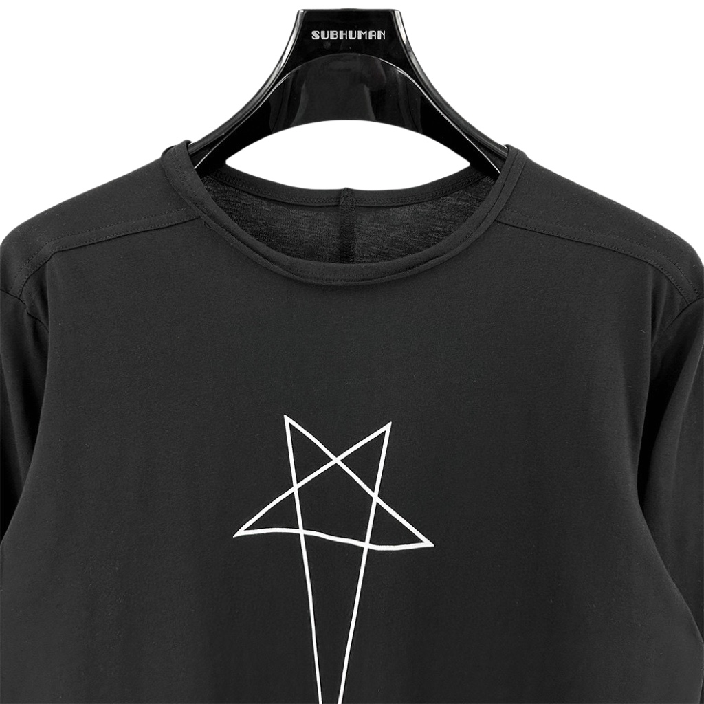 Rick Owens Level Pentagram-print Organic Cotton T-shirt - FashionPlug