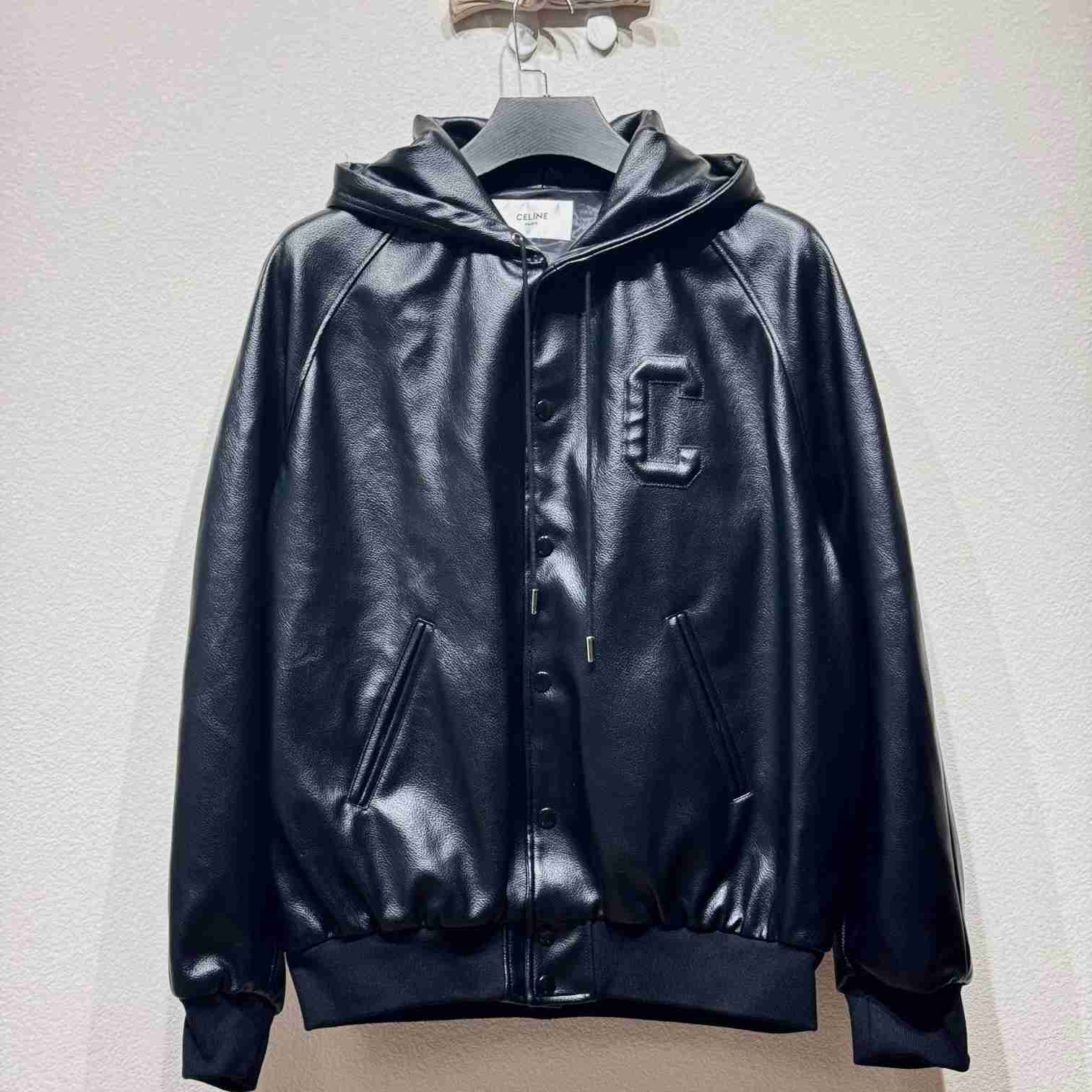 Celine Hooded Leather Jacket - FashionPlug