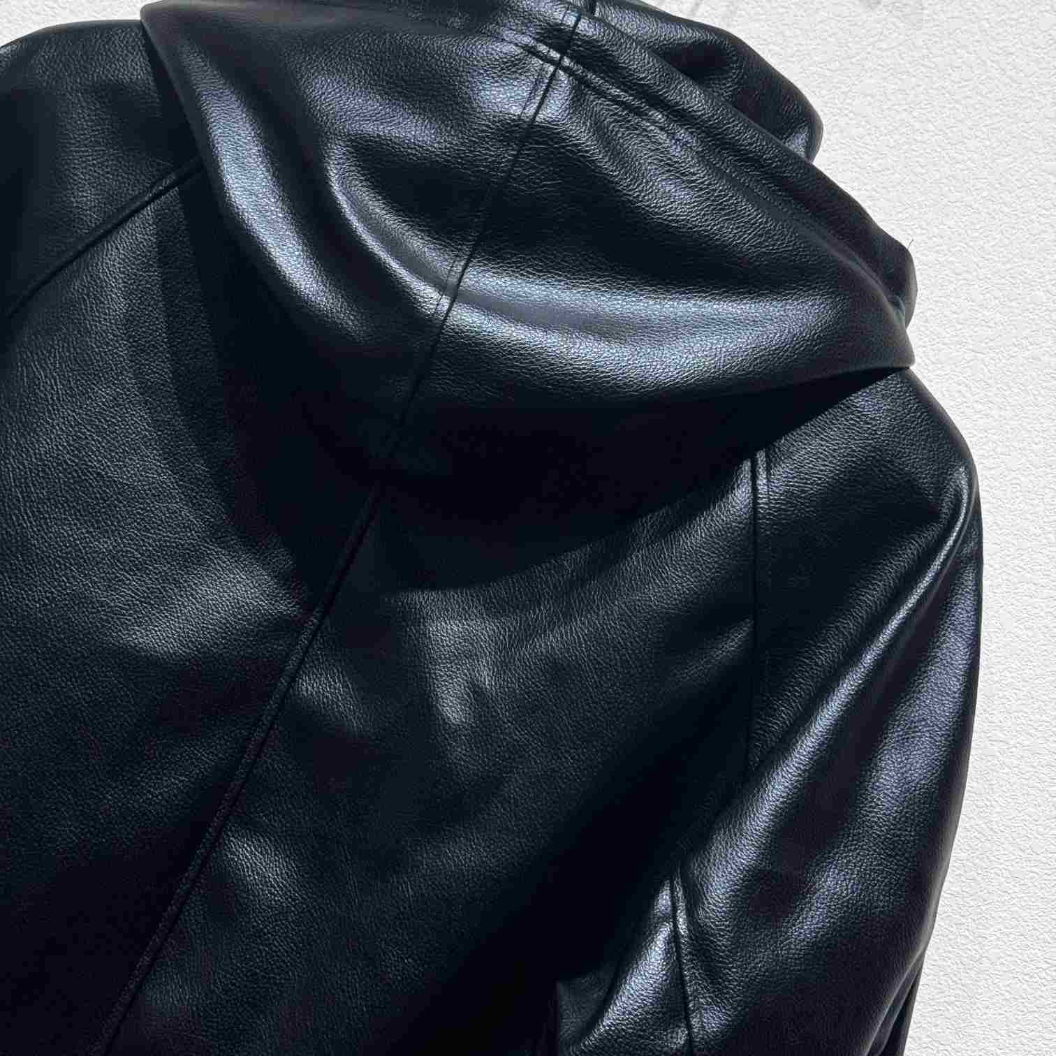 Celine Hooded Leather Jacket - FashionPlug