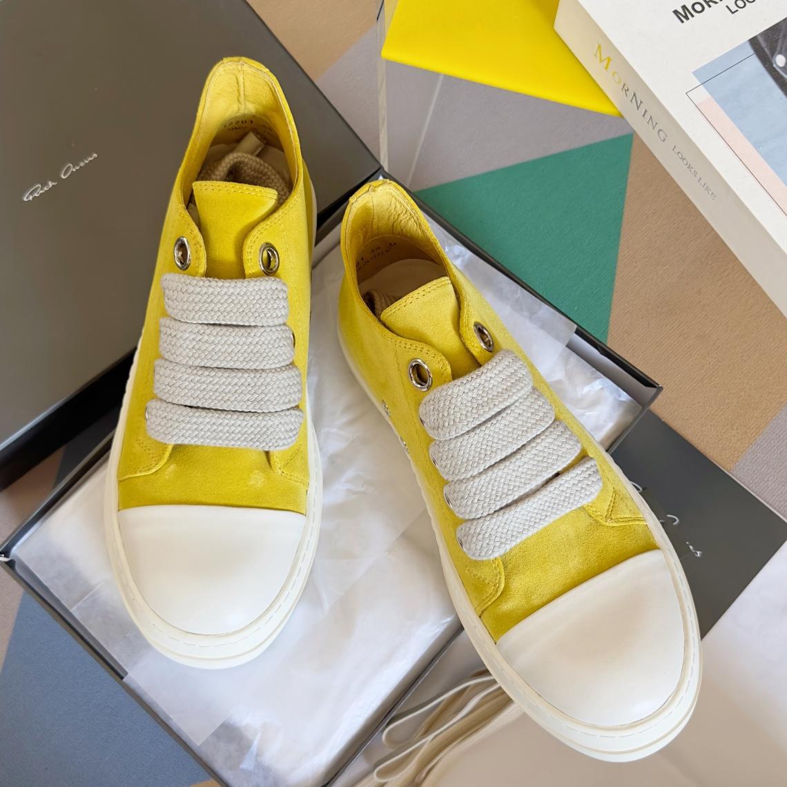 Rick Owens Laces Low-top  Sneakers - FashionPlug