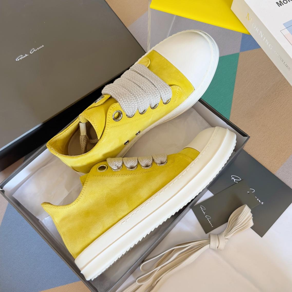 Rick Owens Laces Low-top  Sneakers - FashionPlug