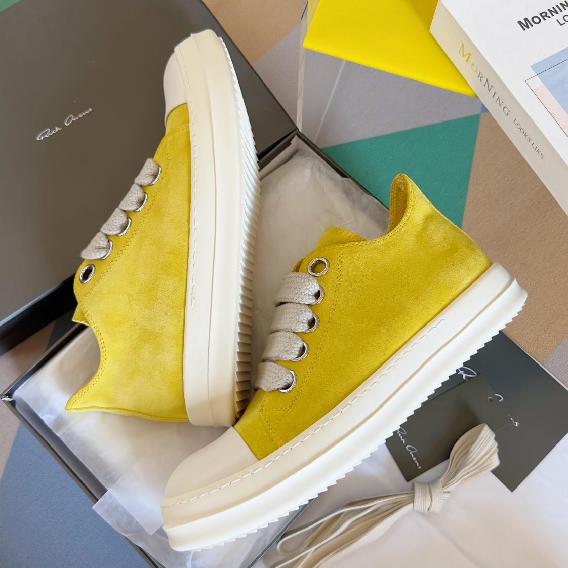 Rick Owens Laces Low-top  Sneakers - FashionPlug