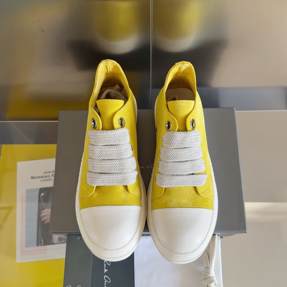 Rick Owens Laces Low-top  Sneakers - FashionPlug
