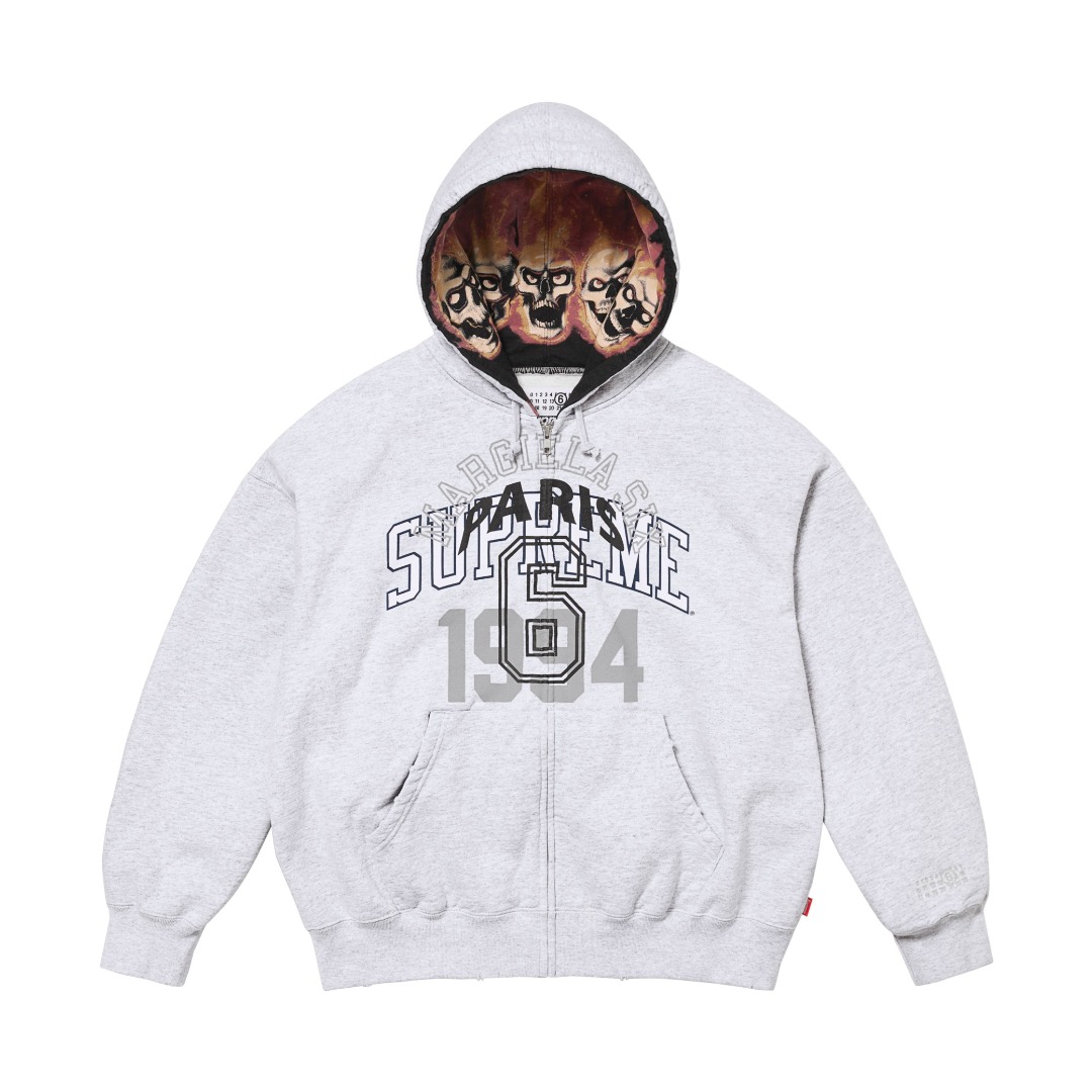 Supreme MM6 Maison Margiela Zip Up Hooded Sweatshirt  - FashionPlug