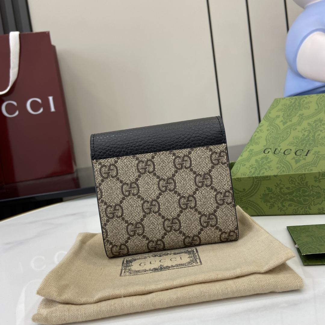 Gucci GG Marmont Bi-color Medium Wallet - FashionPlug