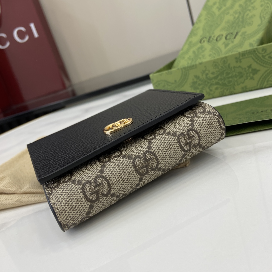 Gucci GG Marmont Bi-color Medium Wallet - FashionPlug