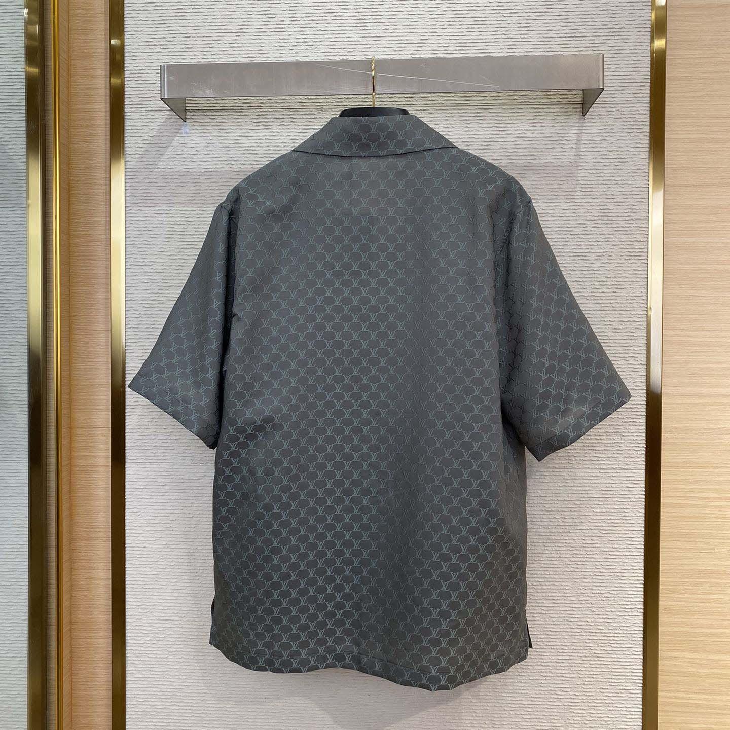Louis Vuitton Short-Sleeved Jacquard Silk-Blend Shirt    - FashionPlug