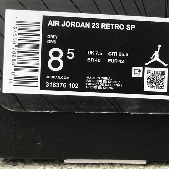 Jordan Air Jordan 23 White Stealth Sneaker    318376-102 - FashionPlug